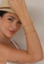 BRACELETE MINIMALISTA EM ZIG ZAG NO OURO PM387-O