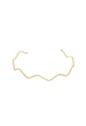BRACELETE MINIMALISTA EM ZIG ZAG NO OURO PM387-O