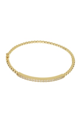 Produto BRACELETE MINIMALISTA TEXTURIZADO CRAVEJADO NO OURO PM315-O