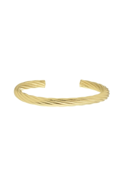 BRACELETE MODERNO COM TEXTURA NO OURO PM287-O