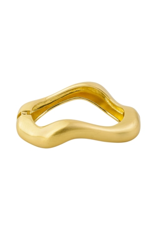 BRACELETE ONDULADO FOSCO BANHADO A OURO PM623-O