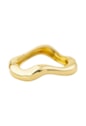 BRACELETE ONDULADO LISO BANHADO A OURO PM629-O