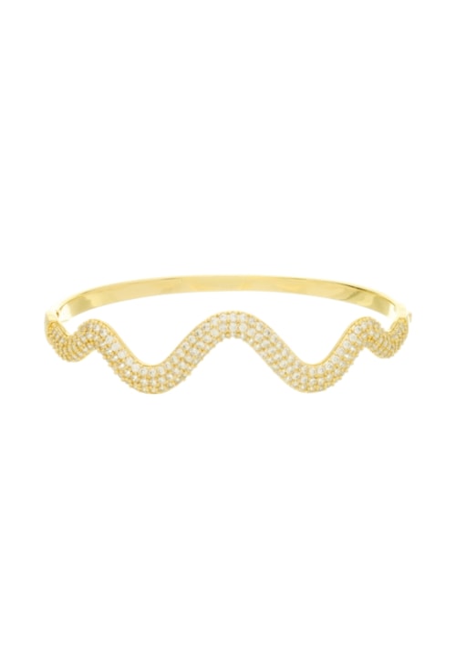 BRACELETE ORGÂNICO CRAVEJADO NO OURO PM414-O BRACELETE ORGÂNICO CRAVEJADO NO OURO PM414-O