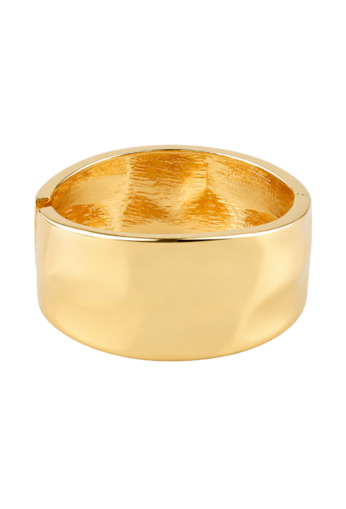 BRACELETE ORGÂNICO LISO BANHADO A OURO PM626-O