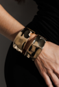 BRACELETE ORGÂNICO LISO BANHADO A OURO PM626-O