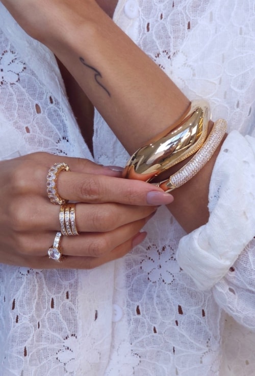 BRACELETE ORGÂNICO LISO DOURADO PM538-O