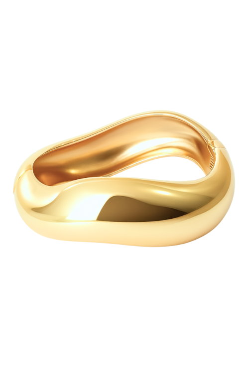 BRACELETE ORGÂNICO LISO DOURADO PM538-O