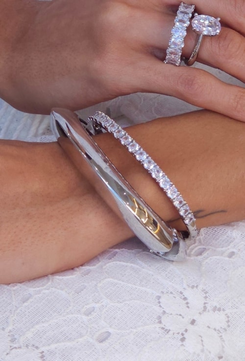 BRACELETE OVAL LISO RÓDIO PM540-R