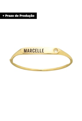 Produto BRACELETE PERSONALIZADO NOME COM ZIRCÔNIA CRISTAL PP076-O