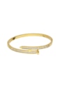 BRACELETE PREGO CRAVEJADO EM AÇO INOX DOURADO PM510-AD