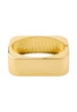 BRACELETE QUADRADO LISO BANHADO A OURO PM624-O