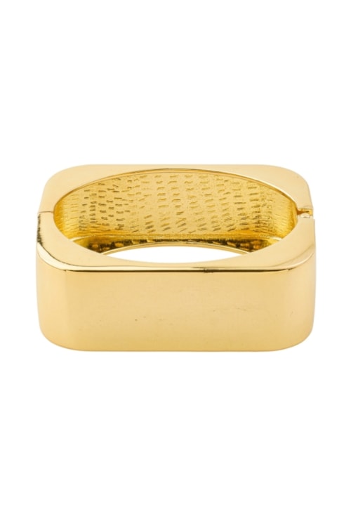 BRACELETE QUADRADO LISO BANHADO A OURO PM624-O