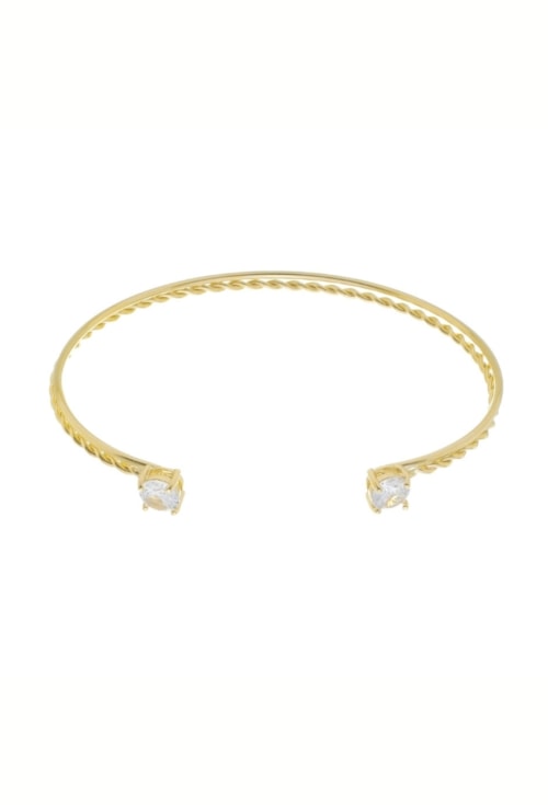 BRACELETE SLIM TORCIDO COM PEDRA DE ZIRCÔNIA PM336-O BRACELETE SLIM TORCIDO COM PEDRA DE ZIRCÔNIA PM336-O