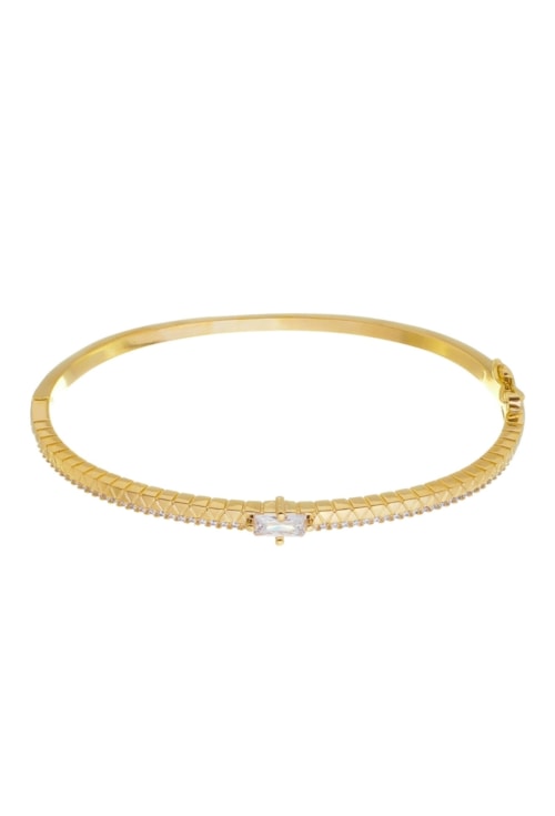 BRACELETE TEXTURIZADO COM ZIRCÔNIA CRISTAL PM293-O BRACELETE TEXTURIZADO COM ZIRCÔNIA CRISTAL PM293-O