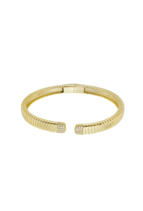BRACELETE TEXTURIZADO CRAVEJADO COM ZIRCÔNIA CRISTAL PM317-O BRACELETE TEXTURIZADO CRAVEJADO COM ZIRCÔNIA CRISTAL PM317-O