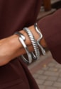 BRACELETE TORCIDO AÇO INOX POLIDO PM610-A
