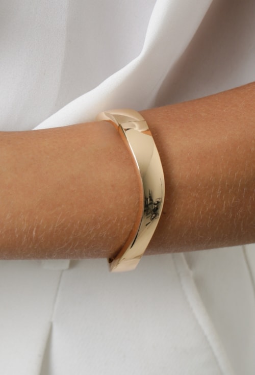 BRACELETE TORCIDO LISO OURO PM607-O