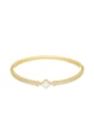 BRACELETE TREVO PEROLADO CRAVEJADO NO OURO PM351-O