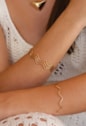 BRACELETE TRIPLO EM ZIG ZAG NO OURO PM386-O