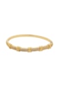 BRACELETE X CRAVEJADO SEMIABERTO BANHO OURO PM562-O