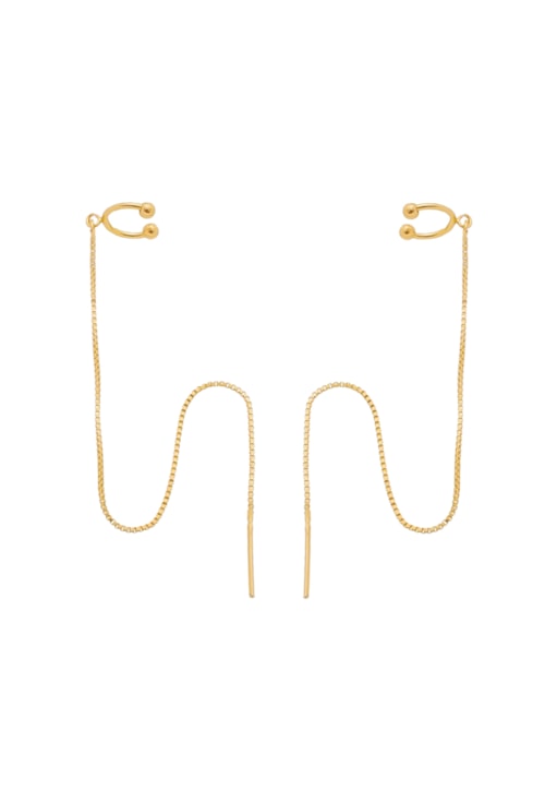 BRINCO AGULHA COM PIERCING FAKE NO OURO BM757-O BRINCO AGULHA COM PIERCING FAKE NO OURO BM757-O