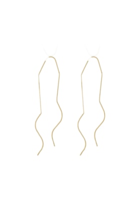Produto BRINCO AGULHA ONDULADO NO OURO BM1940-O