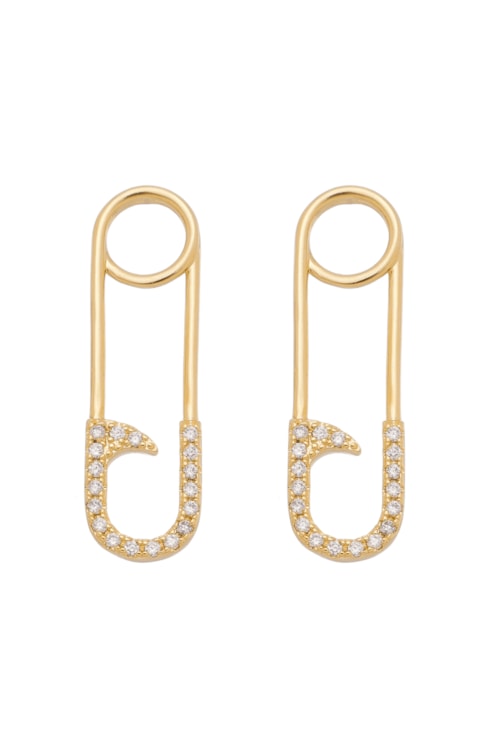 BRINCO ALFINETE CRAVEJADO NO OURO BM605-O