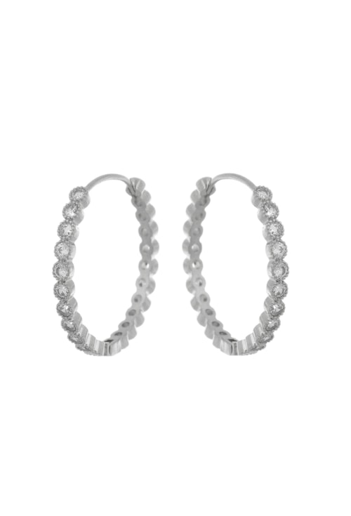 BRINCO ARGOLA CLICK COM ZIRCONIAS RODIO BM784-R BRINCO ARGOLA CLICK COM ZIRCONIAS RODIO BM784-R
