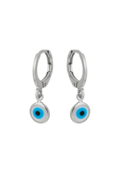 BRINCO ARGOLA CLICK E OLHO GREGO NO OURO BM1211-R