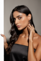 BRINCO ARGOLA COM PEDRA DO SOL NATURAL BM2309-O