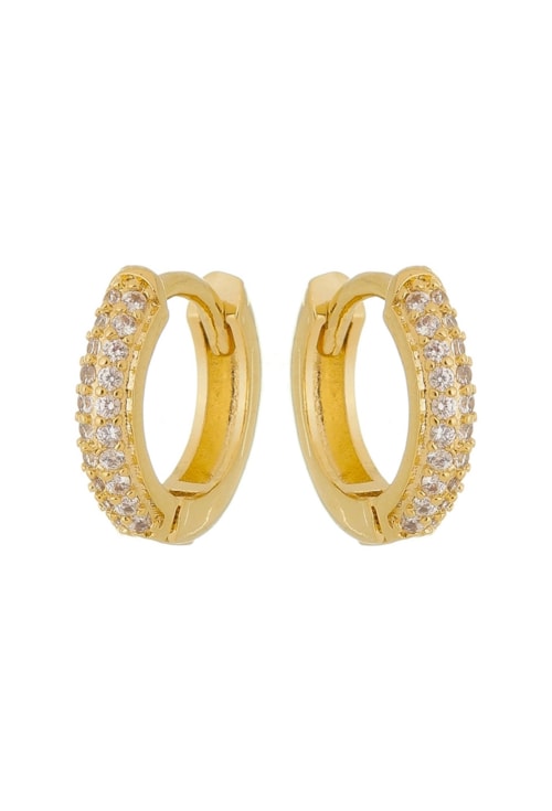 BRINCO ARGOLA COM ZIRCÔNIAS NO OURO BM746-O