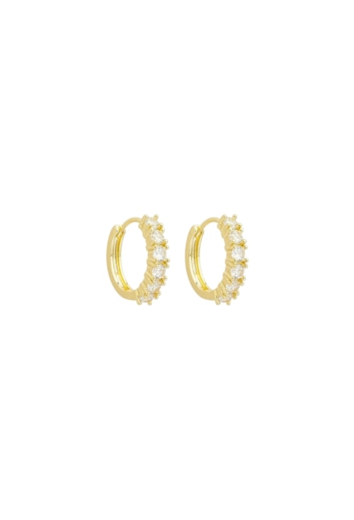BRINCO ARGOLA CRAVEJADA 18MM BANHADO A OURO BM2237-O