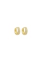 BRINCO ARGOLA CRAVEJADA 3 VOLTAS 14MM BANHADO A OURO BM2262-O