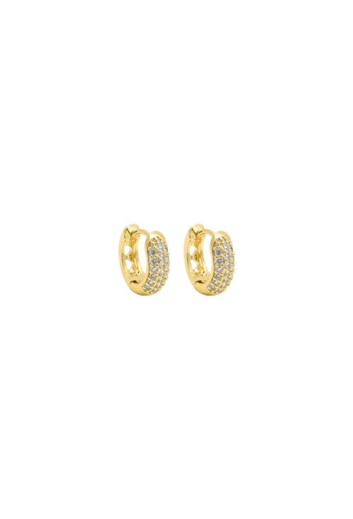 BRINCO ARGOLA CRAVEJADA BANHADA A OURO BM2303-O