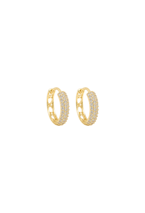 BRINCO ARGOLA CRAVEJADA BANHADO A OURO 18K BM2290-O