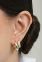 BRINCO ARGOLA CRAVEJADA BANHADO A OURO BM2236-O