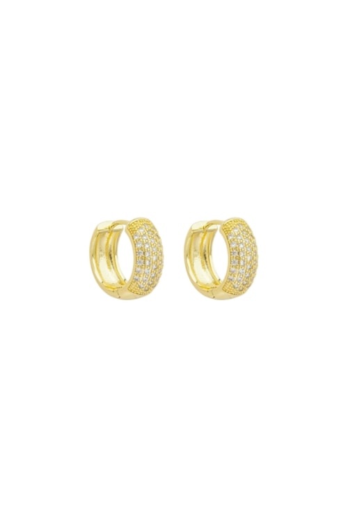 BRINCO ARGOLA CRAVEJADA BANHADO A OURO BM2245-O