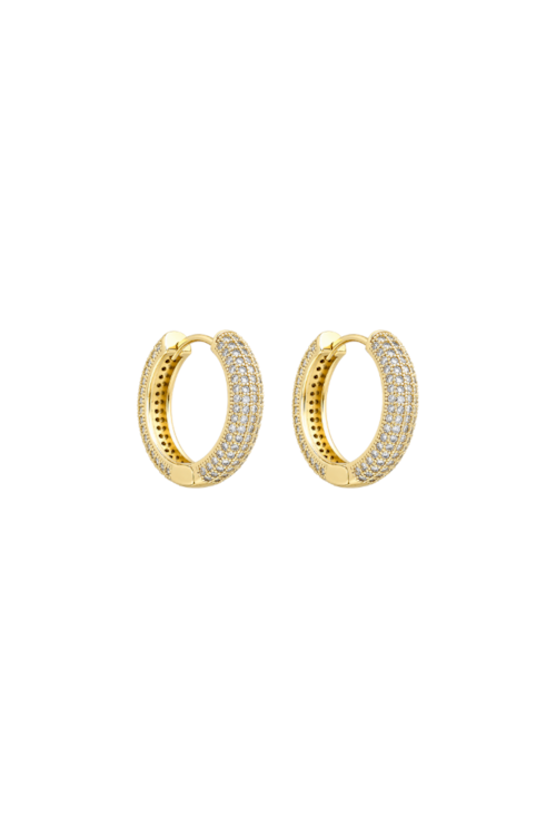 BRINCO ARGOLA CRAVEJADA BANHADO A OURO BM2258-O