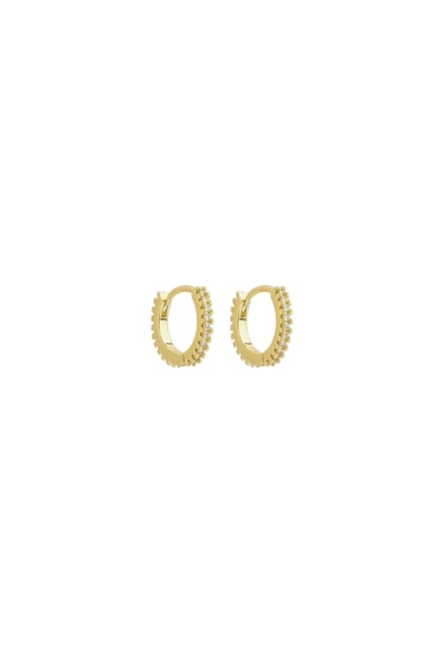 BRINCO ARGOLA CRAVEJADA BANHADO A OURO BM2261-O
