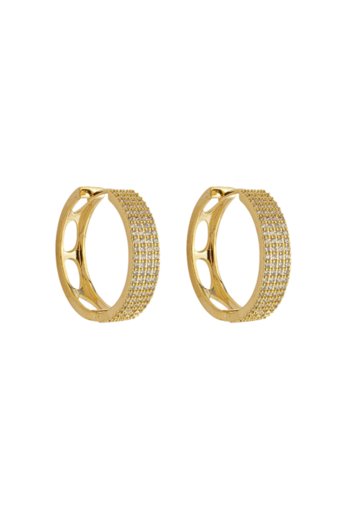 BRINCO ARGOLA CRAVEJADA COM MICRO ZIRCÔNIAS BM2005-O