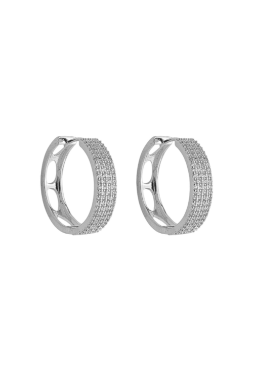 BRINCO ARGOLA CRAVEJADA COM MICRO ZIRCÔNIAS BM2005-R
