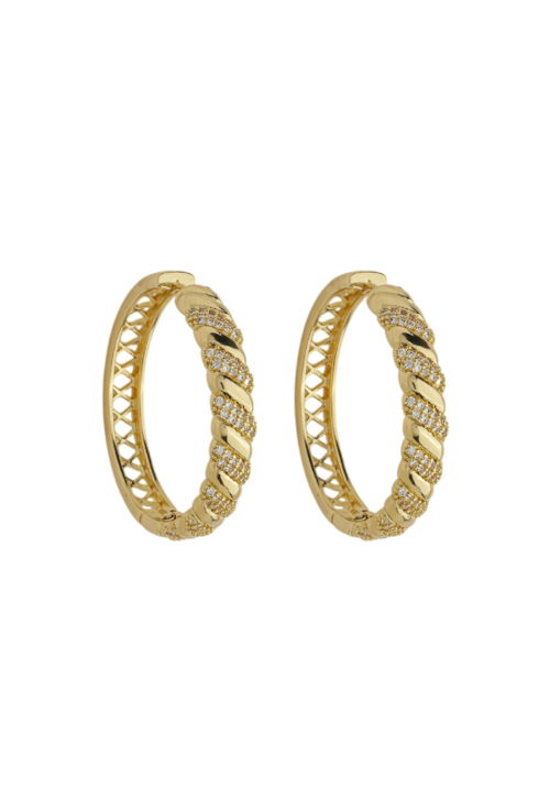 BRINCO ARGOLA CRAVEJADA COM MICRO ZIRCÔNIAS BM2007-O
