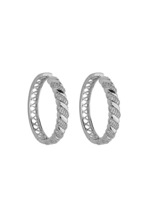 BRINCO ARGOLA CRAVEJADA COM MICRO ZIRCÔNIAS BM2007-R