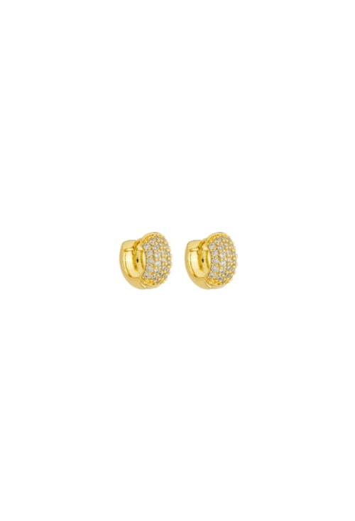 BRINCO ARGOLA CRAVEJADA OURO 18K 5 MILÉSIMOS BM2193-O