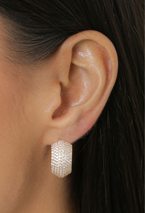 BRINCO ARGOLA CRAVEJADA ROBUSTA OURO BM2197-O