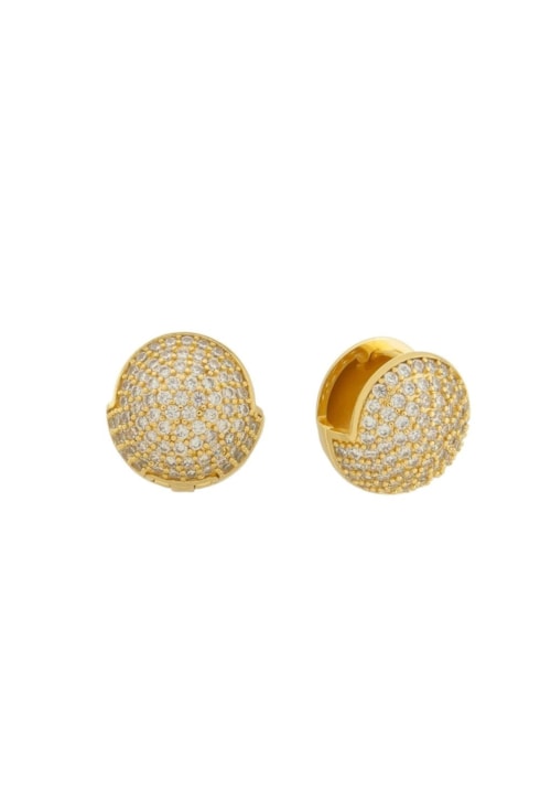BRINCO ARGOLA DE BOLA CRAVEJADA EM ZIRCÔNIA BM1518-O BRINCO ARGOLA DE BOLA CRAVEJADA EM ZIRCÔNIA BM1518-O
