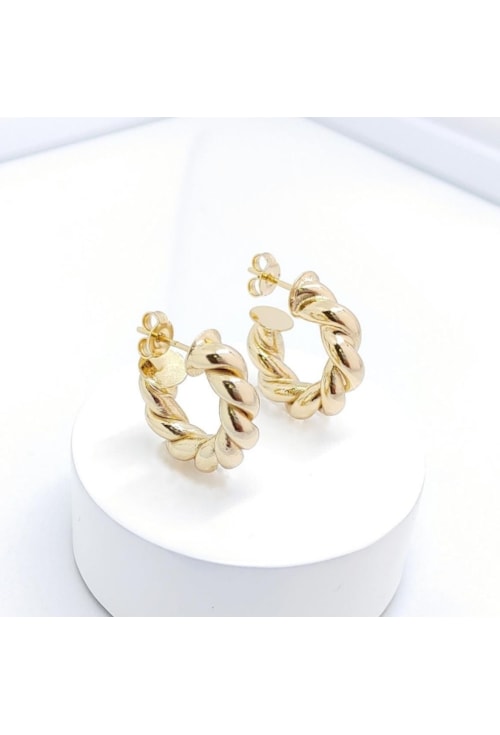 BRINCO ARGOLA DE TUBOS TORCIDOS PEQUENA BM342-O