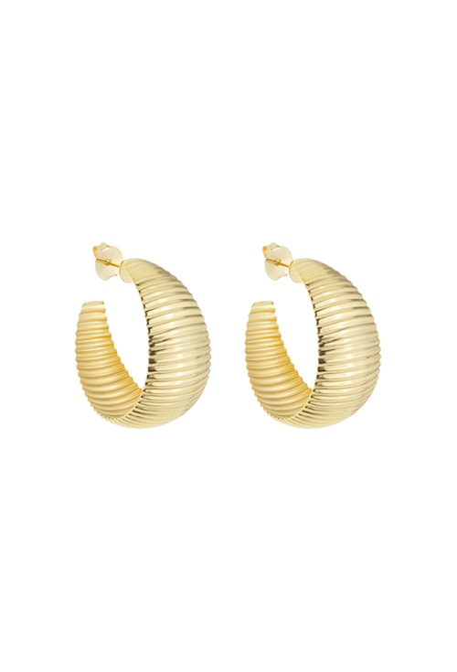 BRINCO ARGOLA GRANDE TEXTURIZADA NO OURO BM1401-O BRINCO ARGOLA GRANDE TEXTURIZADA NO OURO BM1401-O