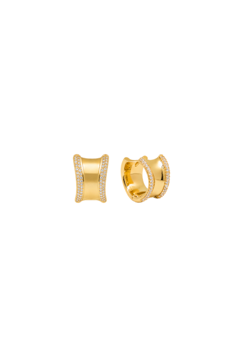 BRINCO ARGOLA LARGA CRAVEJADA BANHADA A OURO BM2325-O