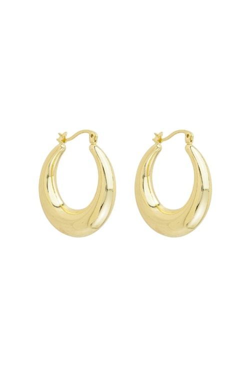 BRINCO ARGOLA LISA 7,5X30MM BANHADO A OURO BM2259-O
